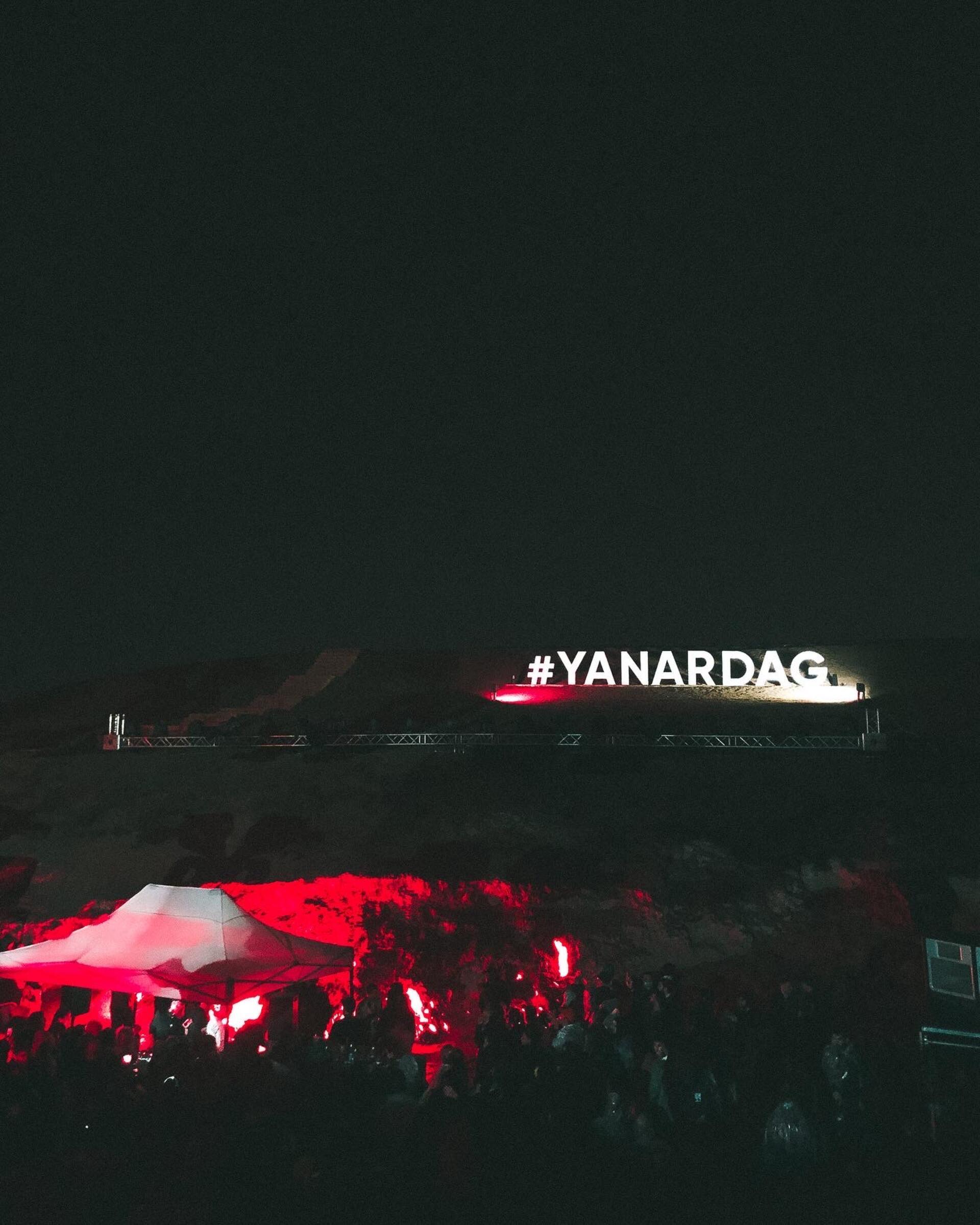 Yanar Dagh, eternal natural flames on a burning hillside near Baku, Azerbaijan